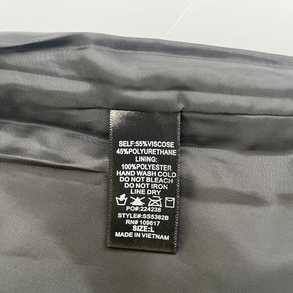 Shinestar Black Faux Leather Mini Skirt | Size Large | NWT - Picture 6 of 6